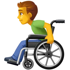 Facebook dla platformy man in manual wheelchair