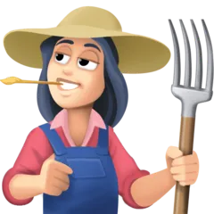 woman farmer: light skin tone für Facebook Plattform