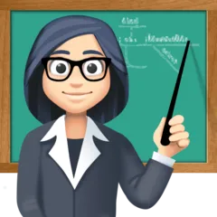 woman teacher: light skin tone untuk platform Facebook