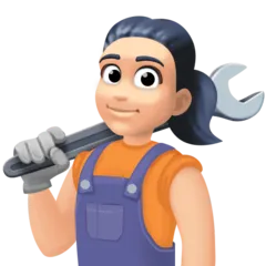 woman mechanic: light skin tone per la piattaforma Facebook