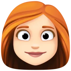 woman: light skin tone, red hair pour la plateforme Facebook
