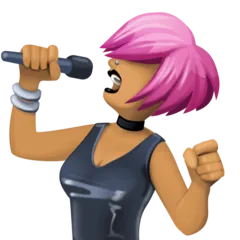 woman singer: medium skin tone สำหรับแพลตฟอร์ม Facebook