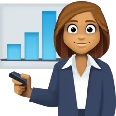 woman office worker: medium skin tone alustalla Facebook