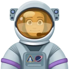 Facebook platformu için woman astronaut: medium skin tone