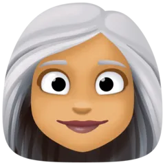 woman: medium skin tone, white hair alustalla Facebook