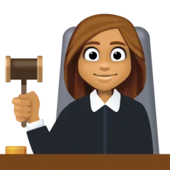 Facebookプラットフォームのwoman judge: medium skin tone