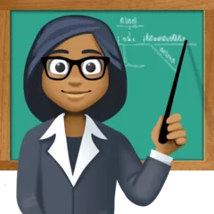 woman teacher: medium-dark skin tone pour la plateforme Facebook