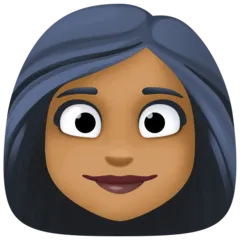 woman: medium-dark skin tone für Facebook Plattform
