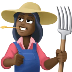 woman farmer: dark skin tone لمنصة Facebook