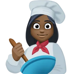 woman cook: dark skin tone til Facebook platform