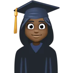 woman student: dark skin tone für Facebook Plattform