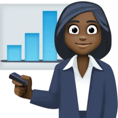 woman office worker: dark skin tone untuk platform Facebook