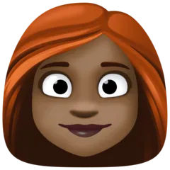 woman: dark skin tone, red hair untuk platform Facebook