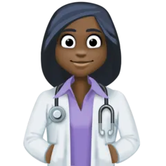 Facebook 플랫폼을 위한 woman health worker: dark skin tone