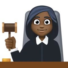Facebook dla platformy woman judge: dark skin tone