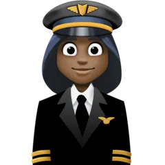 woman pilot: dark skin tone pentru platforma Facebook