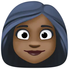 woman: dark skin tone untuk platform Facebook