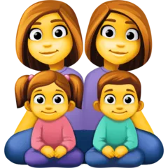 family: woman, woman, girl, boy pentru platforma Facebook