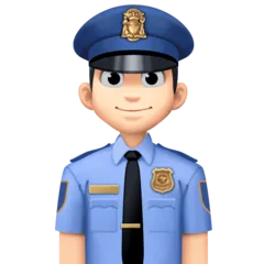 man police officer: light skin tone til Facebook platform