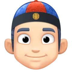 person with skullcap: light skin tone untuk platform Facebook
