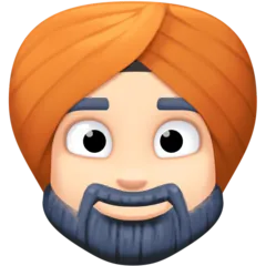 man wearing turban: light skin tone til Facebook platform