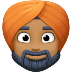 person wearing turban: medium-dark skin tone für Facebook Plattform