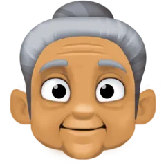 Facebook 플랫폼을 위한 old woman: medium skin tone