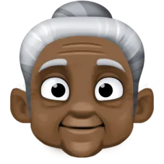 old woman: dark skin tone pentru platforma Facebook