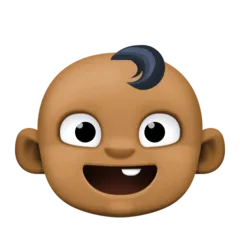 baby: medium-dark skin tone สำหรับแพลตฟอร์ม Facebook