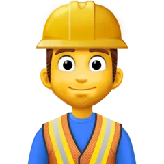 man construction worker för Facebook-plattform