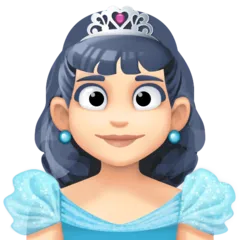 princess: light skin tone untuk platform Facebook