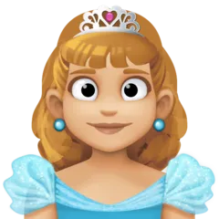 princess: medium-light skin tone สำหรับแพลตฟอร์ม Facebook
