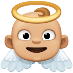 baby angel: medium-light skin tone สำหรับแพลตฟอร์ม Facebook
