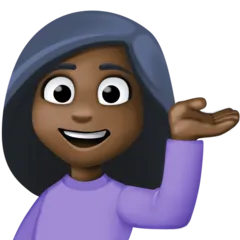woman tipping hand: dark skin tone für Facebook Plattform