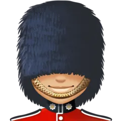 Facebook platformon a(z) woman guard: medium-light skin tone képe