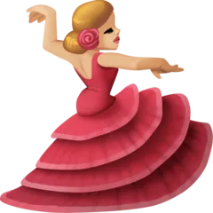 woman dancing: medium-light skin tone สำหรับแพลตฟอร์ม Facebook