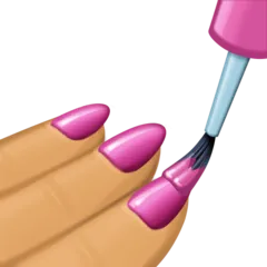 nail polish: medium skin tone untuk platform Facebook