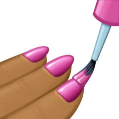 nail polish: medium-dark skin tone untuk platform Facebook
