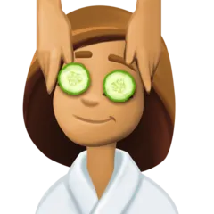 person getting massage: medium skin tone สำหรับแพลตฟอร์ม Facebook