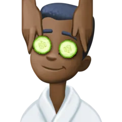 man getting massage: dark skin tone pentru platforma Facebook