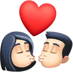 kiss: light skin tone für Facebook Plattform