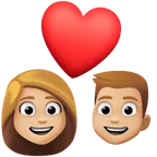 couple with heart: medium-light skin tone สำหรับแพลตฟอร์ม Facebook
