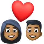 couple with heart: medium-dark skin tone per la piattaforma Facebook