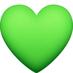 green heart untuk platform Facebook