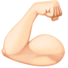 flexed biceps: light skin tone สำหรับแพลตฟอร์ม Facebook