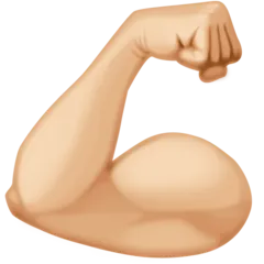 flexed biceps: medium-light skin tone per la piattaforma Facebook