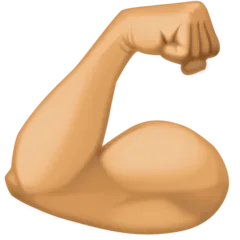 flexed biceps: medium skin tone สำหรับแพลตฟอร์ม Facebook