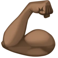 flexed biceps: dark skin tone per la piattaforma Facebook