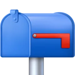 Facebook platformu için closed mailbox with lowered flag