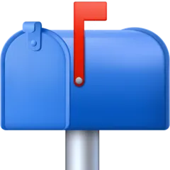 closed mailbox with raised flag for Facebook-plattformen